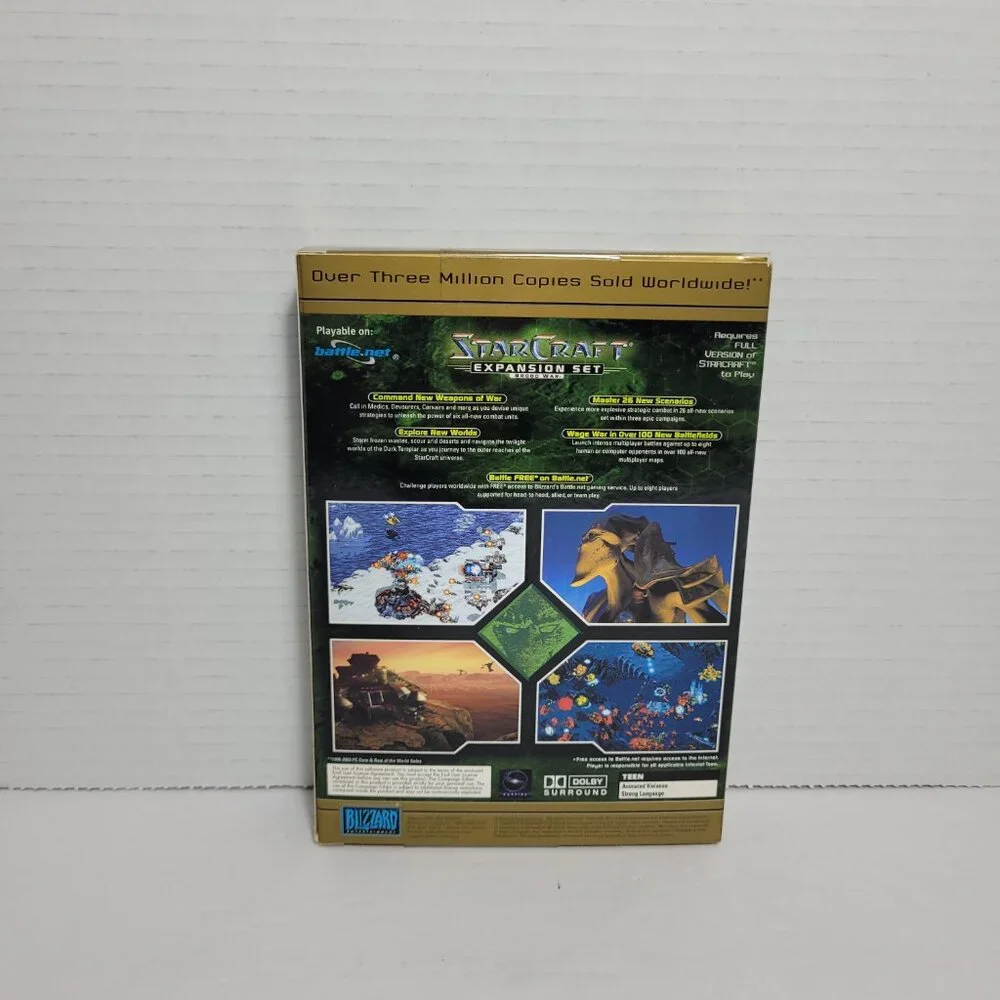 Star Craft Expansion Set Brood War Win Mac PC Cd-Rom Big Box New Sealed